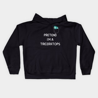 Pretend I'm A Triceratops Funny simple easy lazy Halloween Costume Triceratops in pocket Kids Hoodie